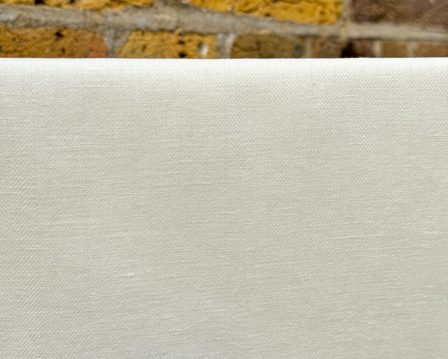 Linen Cotton Herringbone Off White