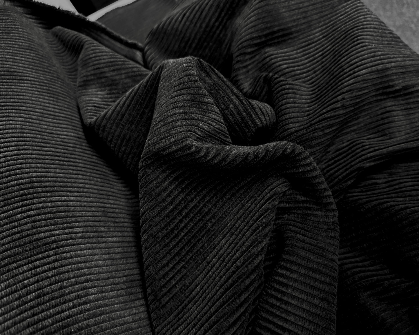 Cotton Corduroy Fabric 5Wale Black