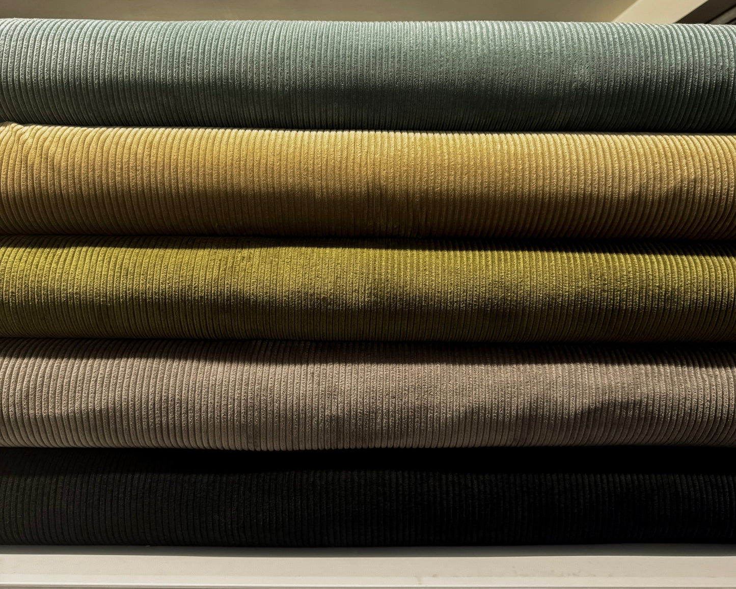 Cotton Corduroy Fabric 5Wale Black