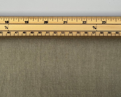 Linen Cotton Herringbone Khaki