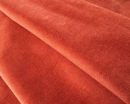 Stretch Cotton Velvet Terracotta