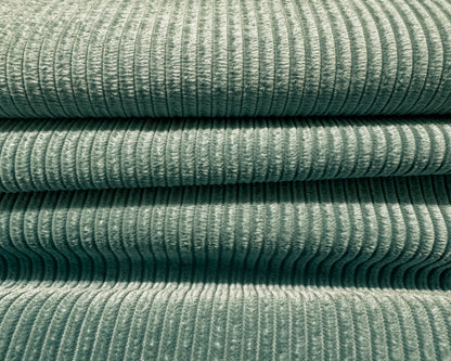 Cotton Corduroy Fabric 5Wale Mint Grey