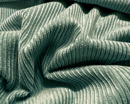 Cotton Corduroy Fabric 5Wale Mint Grey