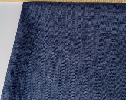 Linen Cotton Herringbone Indigo